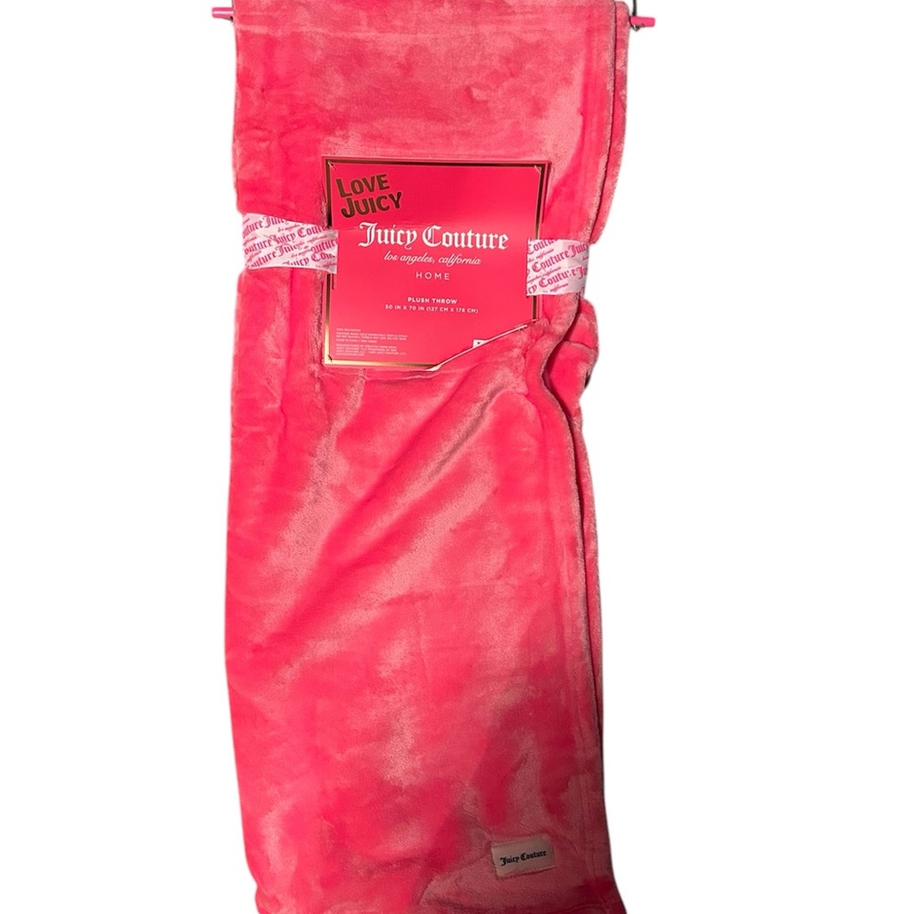 Juicy Couture Plush Pink Blanket